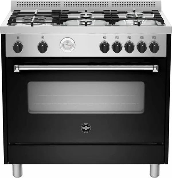 La Germania AMS95C81BNE 90cm Stainless Steel 5 Burner Gas Stove with Fan Assisted Oven
