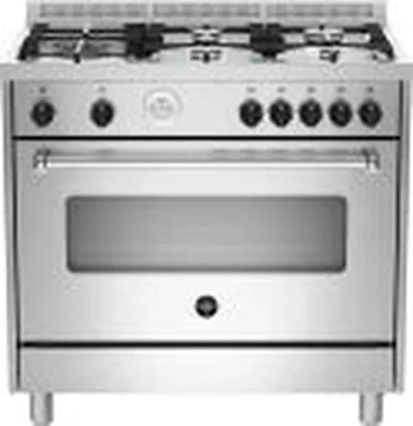 La Germania AMS95C81BX 90cm Stainless Steel Freestanding 5-Burner Gas Stove with 142L Fan-Assisted Oven