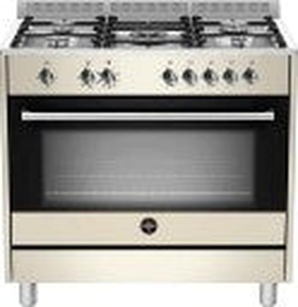 La Germania RUS95C61LDCR 90cm Stainless Steel 5-Burner Gas Stove with 142L Multi-Function Electric Oven