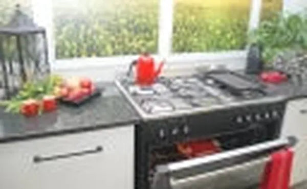 La Germania RUS95C61LDNE 90cm Stainless Steel 5-Burner Gas Stove with 142L Electric Oven