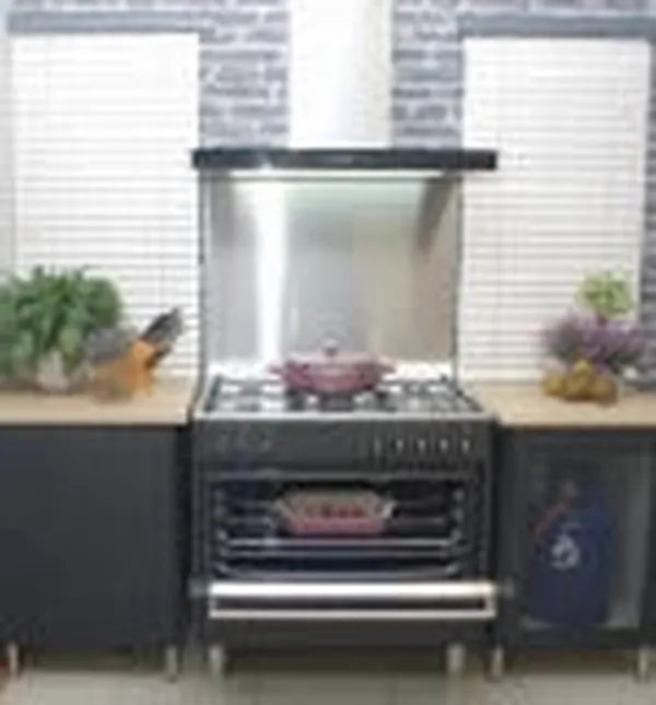 La Germania RUS95C61LDNE 90cm Stainless Steel 5-Burner Gas Stove with 142L Electric Oven