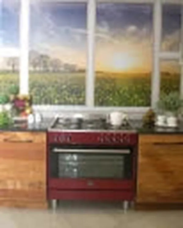 La Germania RUS95C61LDVI 90cm Stainless Steel 5-Burner Gas Stove with 142L Multi-Function Electric Oven