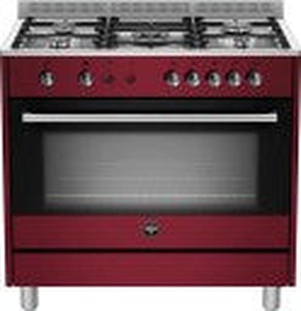 La Germania RUS95C81DVI 5-Burner Stainless Steel Freestanding Gas Stove with 142L Fan-Assisted Oven and Wok Burner