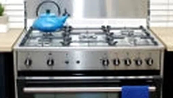 La Germania RUS95C81DX 90cm Stainless Steel 5-Burner Automatic Gas Stove with 142L Fan-Assisted Gas Oven