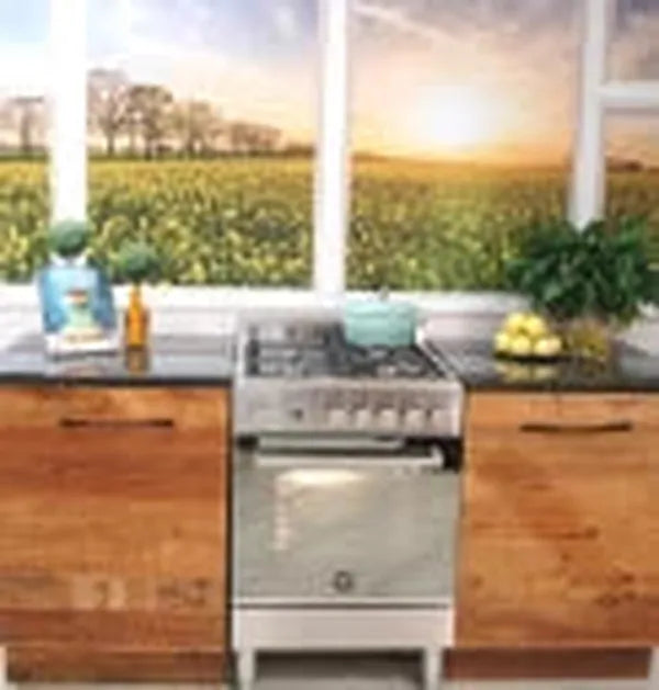 La Germania TU64031DXS 60cm Stainless Steel Freestanding 4-Burner Gas Stove with Oven and Grill - 69L Capacity, A+ Energy Rating