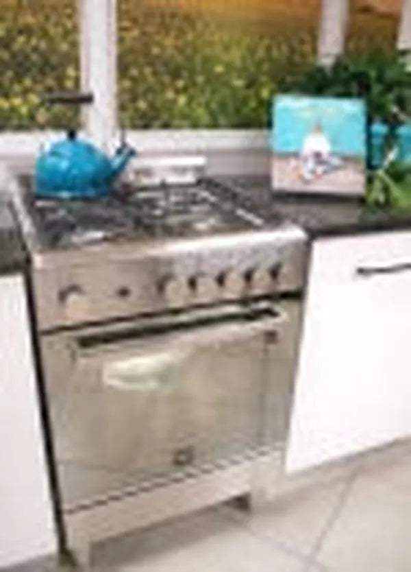 La Germania TU64031DXS 60cm Stainless Steel Freestanding 4-Burner Gas Stove with Oven and Grill - 69L Capacity, A+ Energy Rating