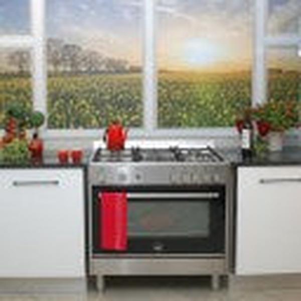 La Germania TUS95C61LDXCI 5-Burner Stainless Steel Freestanding Gas Stove with 142L Electric Oven