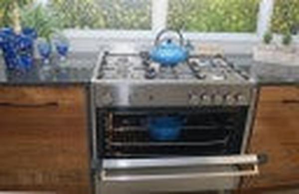 La Germania TUS95C61LDXCI 5-Burner Stainless Steel Freestanding Gas Stove with 142L Electric Oven