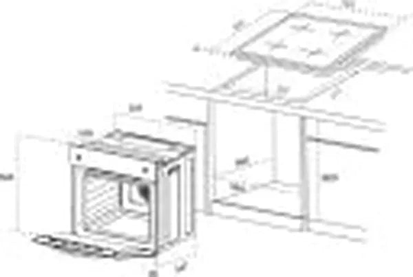 LadyBird 60cm Combi Oven Set with 4 Burner Stainless Steel Gas Hob - Modern Kitchen Appliance