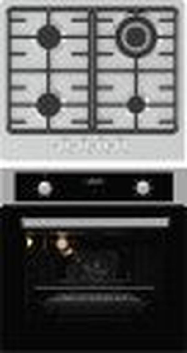 LadyBird 60cm Combi Oven Set with 4 Burner Stainless Steel Gas Hob - Modern Kitchen Appliance