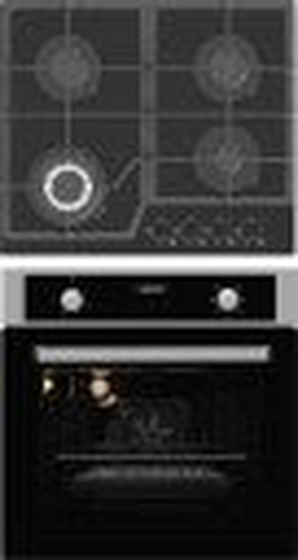 LadyBird Bil67tb2-b1/onl-60xfg 60cm Steel Automatic 4-Burner Gas Stove with Combi Oven