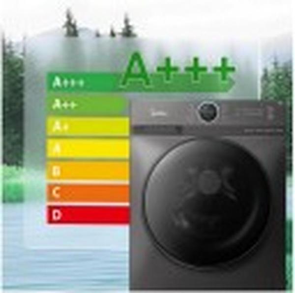 Midea 10 kg Front Loader Washing Machine Inverter MF200W100WB/T - Silver