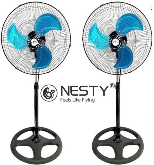 Nesty Twin Pack Set Of 2 x 45cm Floor Standing Cooling Fans