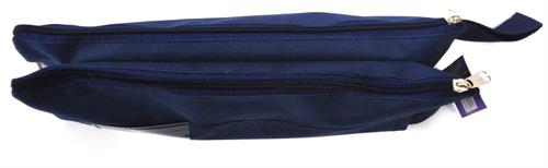Nexx Fabric 2 Pocket 33cm Navy Blue Pencil Case
