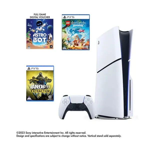 PS5 Slim + Astro Bot (Voucher) + LEGO Horizon Adventures + Tom Clancy Rainbow Six Extraction