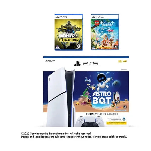PS5 Slim + Astro Bot (Voucher) + LEGO Horizon Adventures + Tom Clancy Rainbow Six Extraction