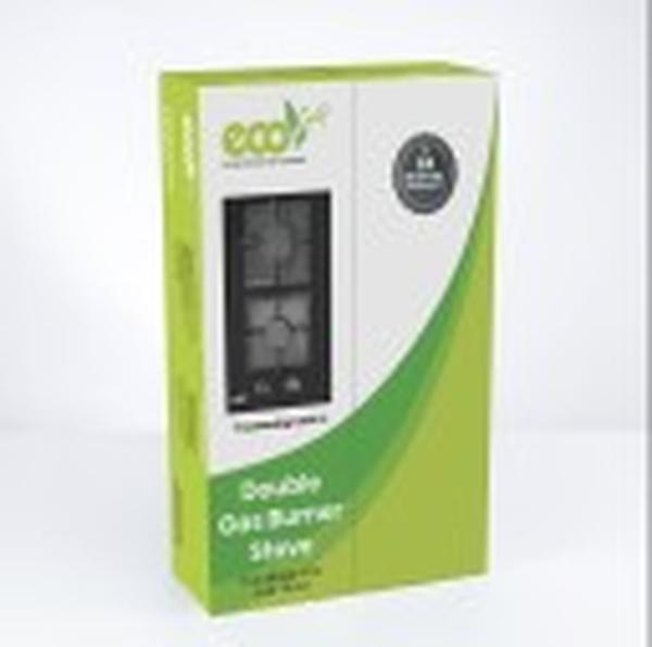 Premium Eco Chef 2-Burner Stainless Steel Gas Stove with Tempered Glass Top - Perfect for Modern Kitchens