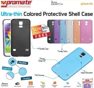Promate Black Gshell S5 Ultra-thin Colored