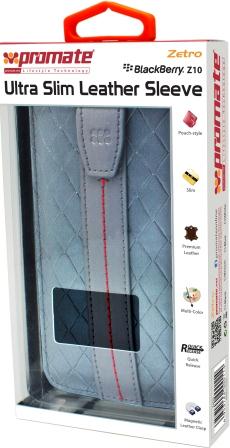 Promate Blue Zetro BlackBerry Z10 Ultra Slim Leather Cover