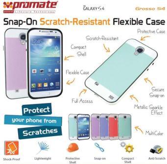 Promate Pink Grosso S4 Snap On Resistant Flexible Case