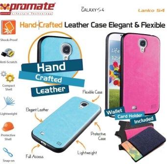 Promate Pink Lanko.S4 Hand Crafted Leather Case