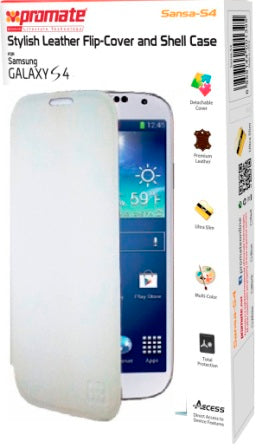 Promate White Sansa Samsung Galaxy S4 shell case