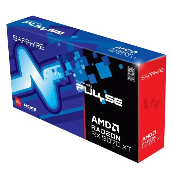 SAPPHIRE PULSE AMD RADEON™ RX 9070 XT Gaming Graphics Card with 16GB GDDR6