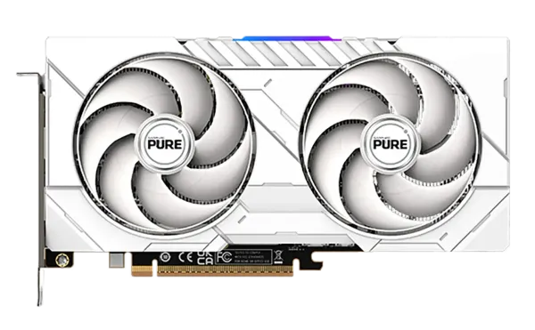 SAPPHIRE PURE AMD RADEON™ RX 9060 XT Gaming Graphics Card with 16GB GDDR6 - White