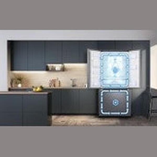 Samsung 470 L Frost Free Triple Door Bottom Mount Fridge (Gentle Black, RF49A5202B1/FA)