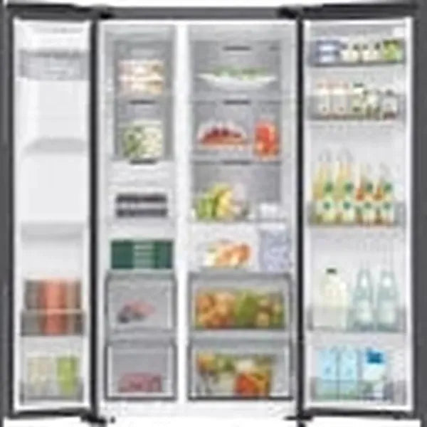 Samsung 617L Frost-Free Side-by-Side Refrigerator with AI Inverter Technology (RS70F65K2TFA, Refined Inox)