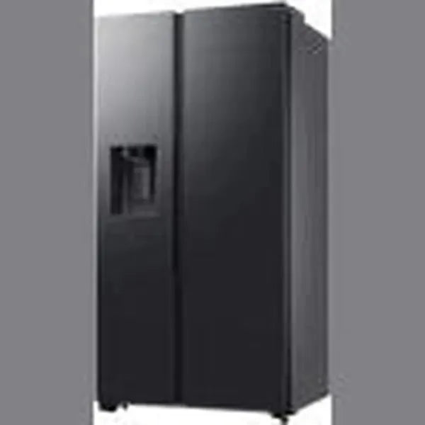 Samsung 617L Gentle Black Matt Frost Free Side by Side Refrigerator with AI, Ice, and Water Dispenser