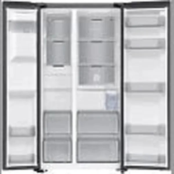 Samsung 617L Gentle Black Matt Frost Free Side by Side Refrigerator with AI, Ice, and Water Dispenser