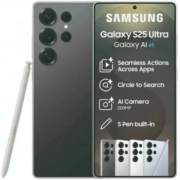 Samsung Galaxy S25 Ultra 256GB Titanium Black - SM-S938BZKIAFA