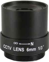Securnix Lens 6MM Fixed, Retail Box , No Warranty