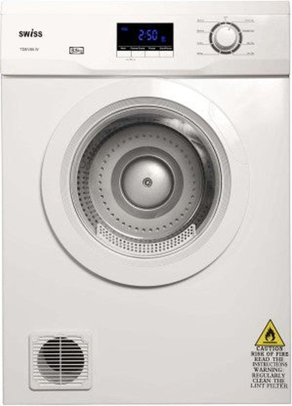 Swiss 8.5 kg White Front Vent Tumble Dryer - 1400 RPM Spin Speed
