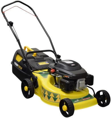 Trimtech Petrol Mulch Fuel Rotary Push Lawn Mower (Yellow, Black)
