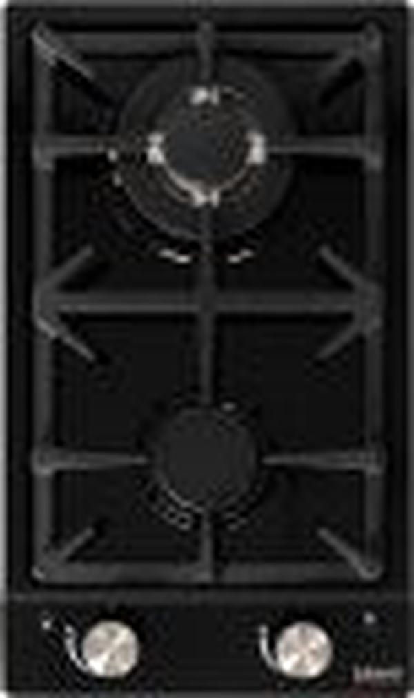 Univa BLK-02 2-Burner Stainless Steel Manual Gas Stove for LPG - Sleek Black Design
