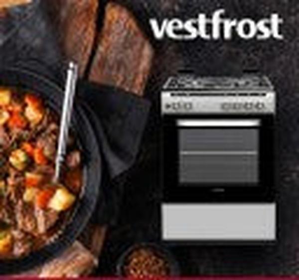 Vestfrost VFR60GG.SV 60x60cm Freestanding Gas Cooker with Oven - 4 Burners, Silver