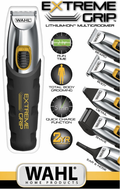 Wahl 25 Piece Extreme Grip Lithium Ion Multigroomer Kit