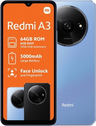 Xiaomi Redmi A3 Dual SIM - 64GB Storage, 3GB RAM - Stunning 6.71" 90Hz Display, Helio G36 Processor, 5000mAh Battery, 8MP Dual Camera, Android 14