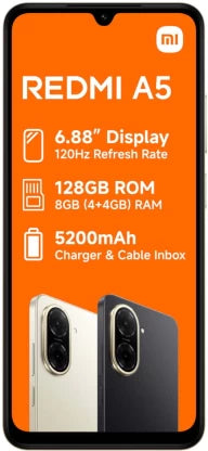 Xiaomi Redmi A6 - Stunning Gold, 128GB Storage, 4GB RAM | 6.88" HD+ Display, 32MP Camera, Android 15