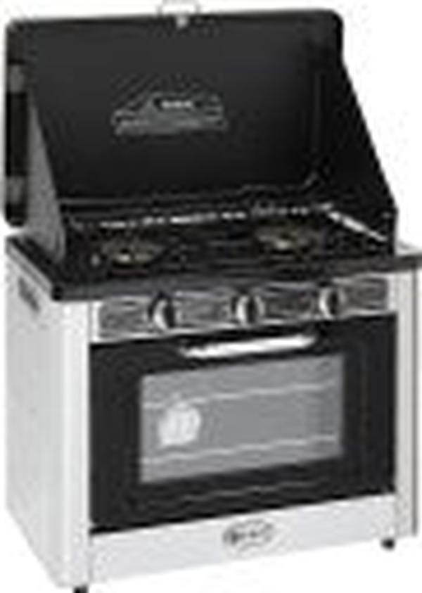 Zero Appliances 2 Burner Stainless Steel Camping Gas Stove with Oven - Portable Automatic Ignition, 20L Oven Capacity, Ideal for RVs and Outdoor Cooking