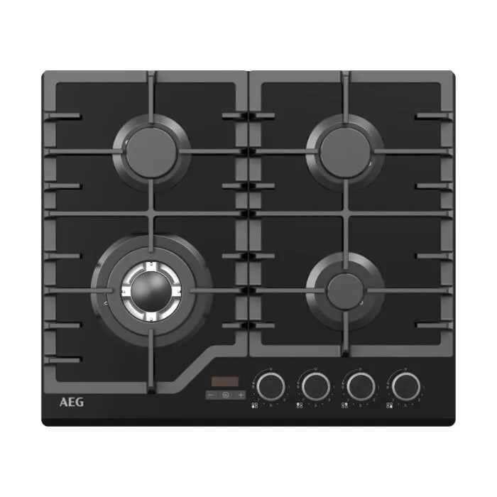 AEG 60cm Black Gas On Glass Hob With Timer - AEGZA60BIHT1