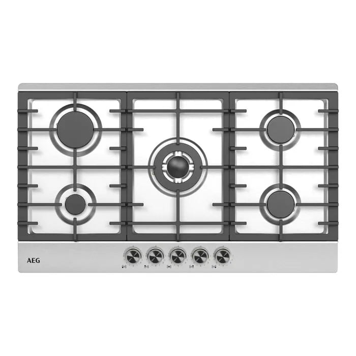 AEG 90cm Stainless Steel Gas Hob - AEGZA90BIH2
