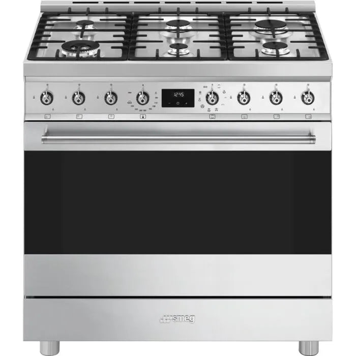 Smeg 90cm Stainless Steel Cooker With Gas Hob - C9MAXSSA2