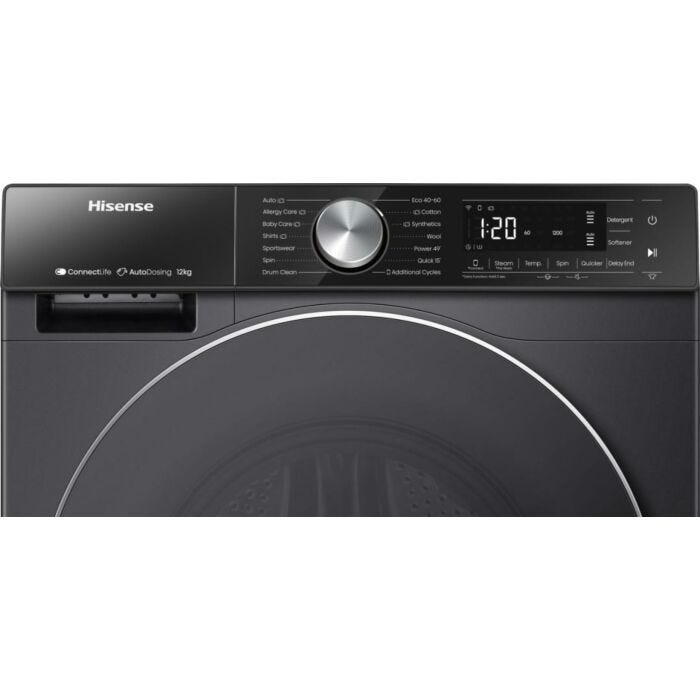 Hisense 12kg Premium Black 5S Series Front Loader Washing Machine - WF5S1245BB