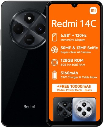 Xiaomi Redmi 14 C A3 4G DS BLU (Black, 128 GB)