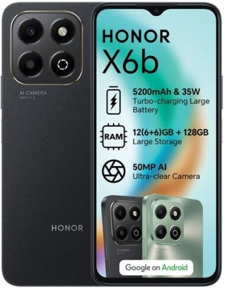 Honor X6b (Midnight Black, 128 GB) (6 GB RAM)