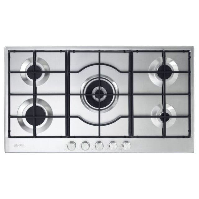 Elba Elio 90cm Stainless Steel Lite 5 Burner Gas Hob - 02/ELIO95-545L