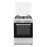 Elba Essential 60cm 4 Burner Gas Stove With Electric Oven Silver - 04/66CL442